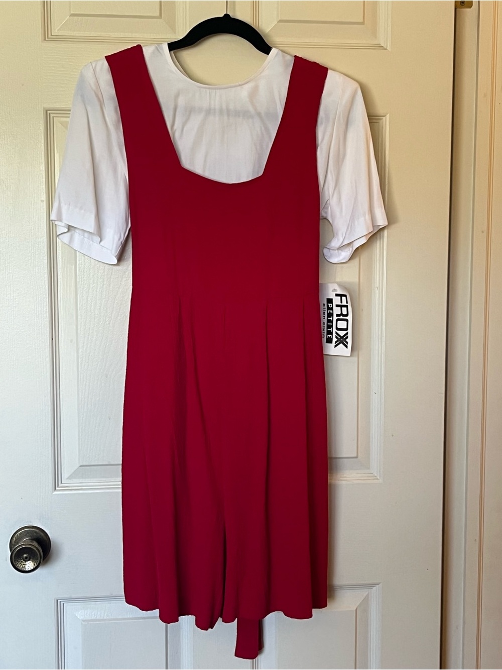 VTG 90's Froxx by ellen elkin NWT 10P Red Sleeveless Romper with White Tee